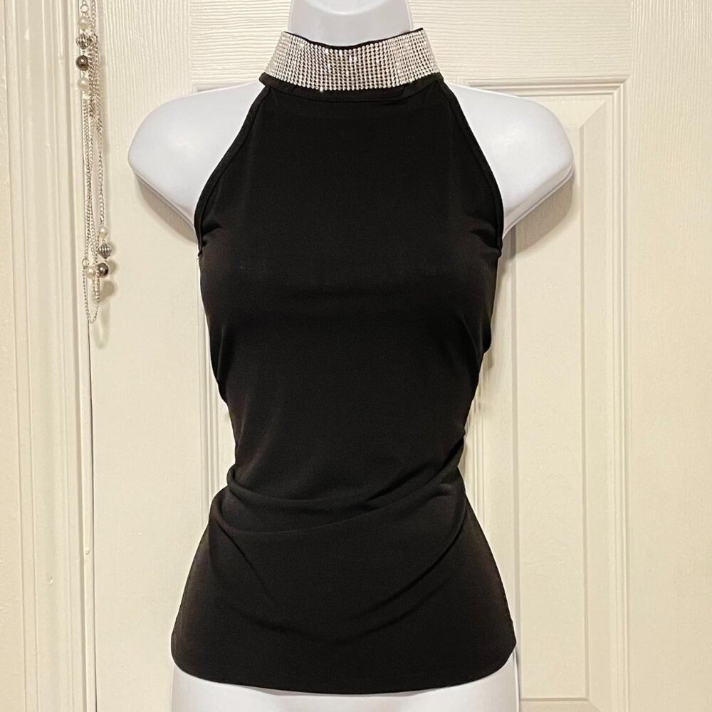 rhinestone halter blouse